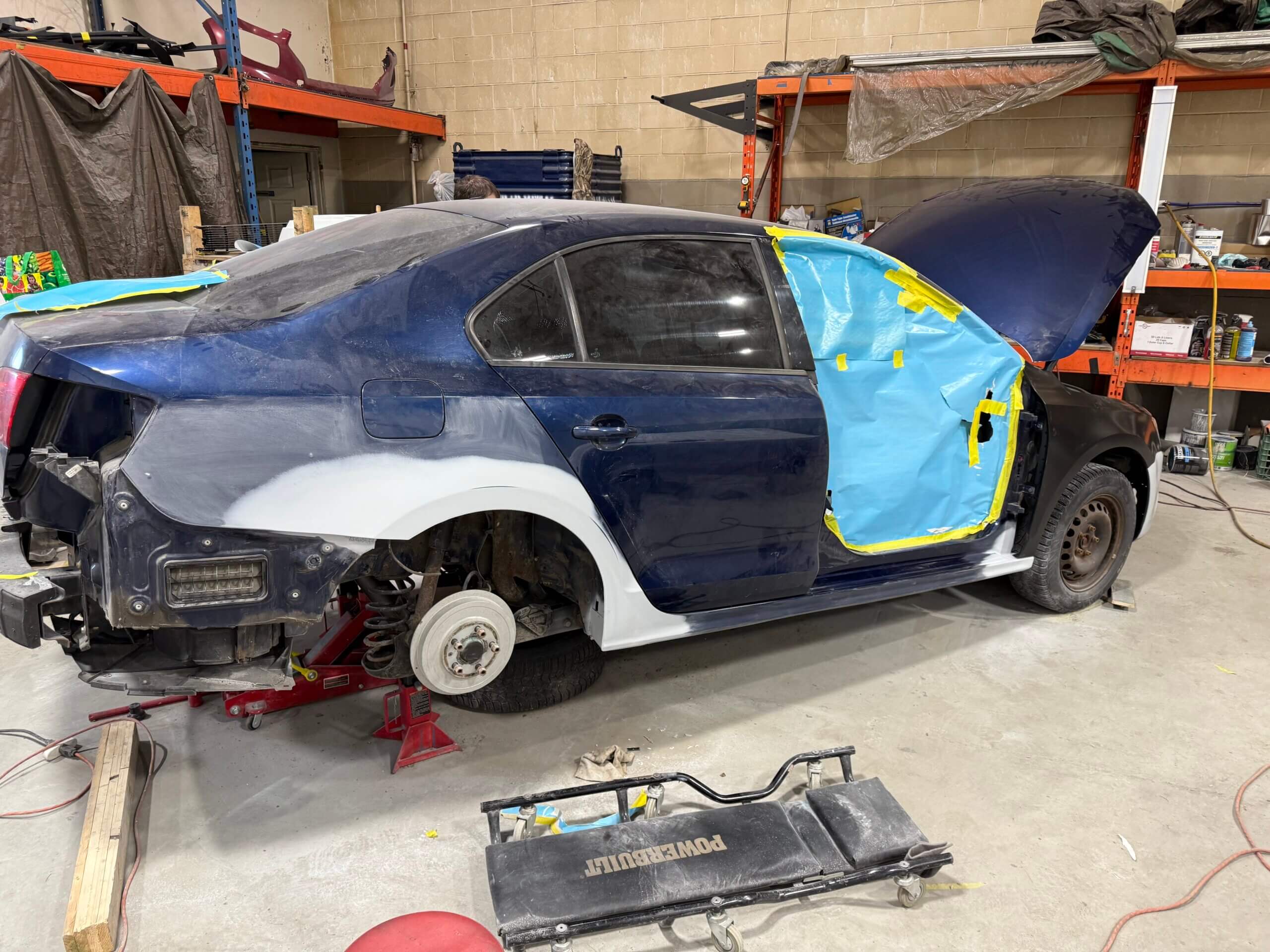Volkswagen Jetta (8) Pressure washing a truck